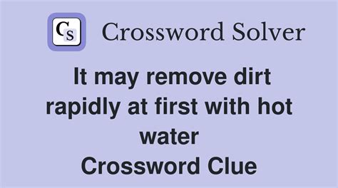 remove water from crossword clue.